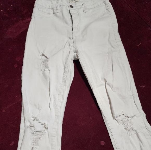 Cello White Distressed Jeans Pants - Picture 7 of 10